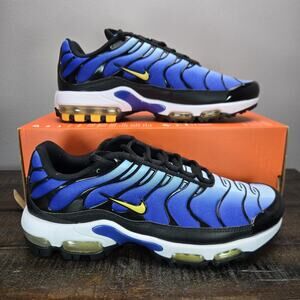 NEW Nike Air Max Plus Golf Mens Size 9 Shoes Hyper Blue Infinite Gold FZ4150 400
